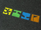 Вышивка логотипа геокешинга